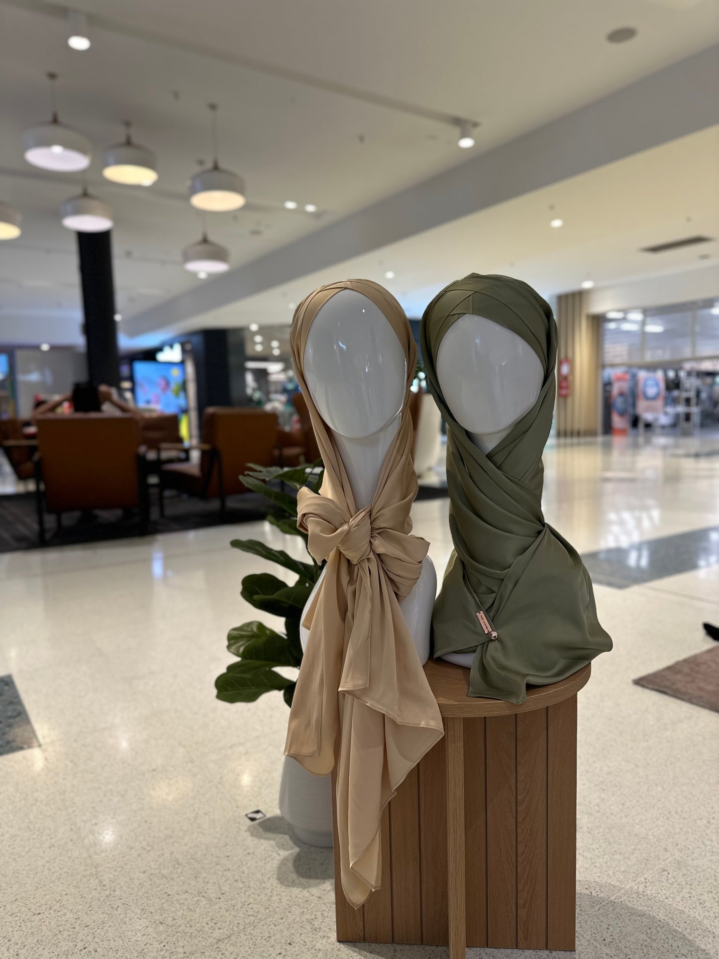 Rare Matte Satin Silk Hijab- Champagne