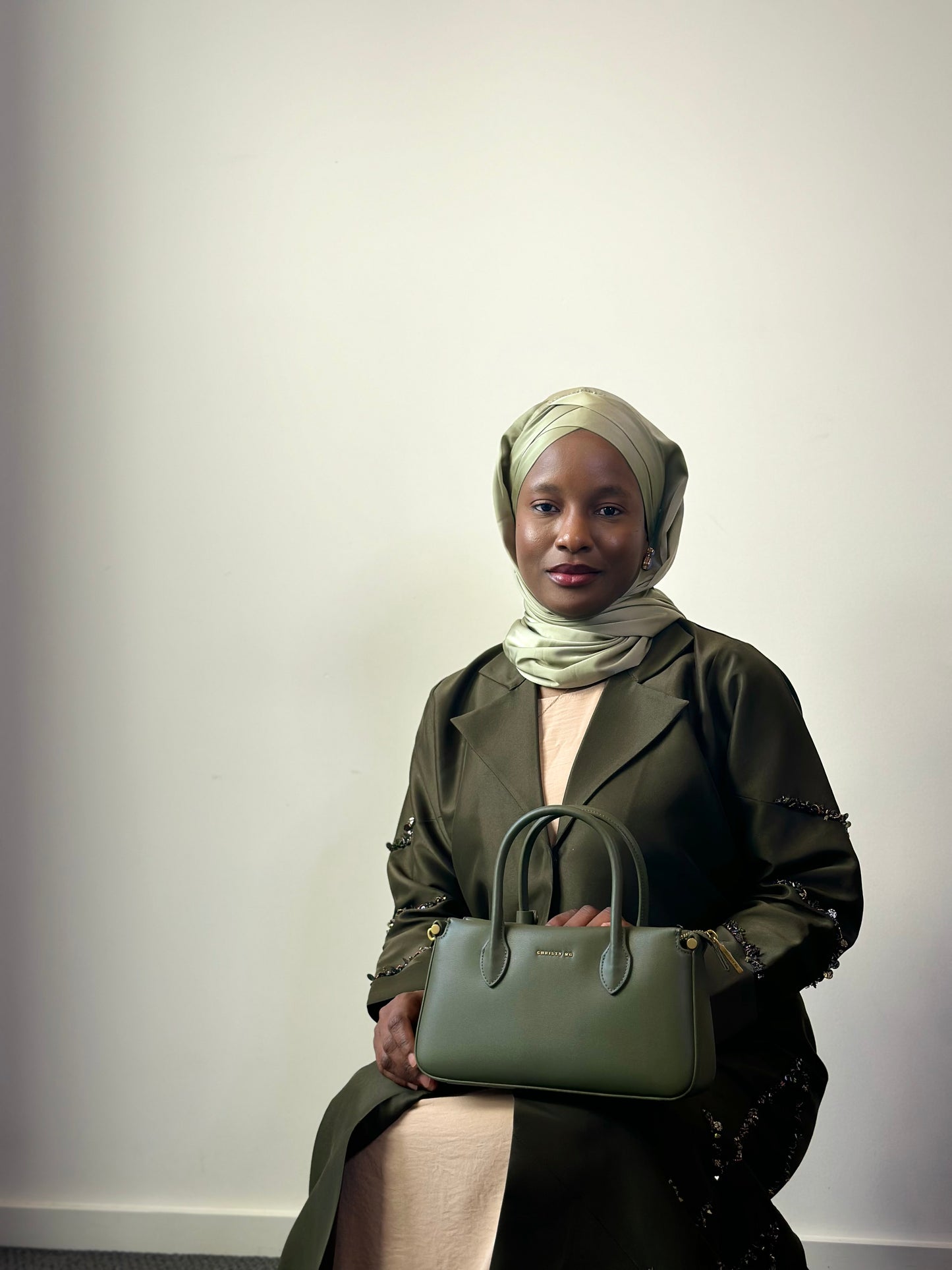 Rare Matte Satin Silk Hijab- Sage Green