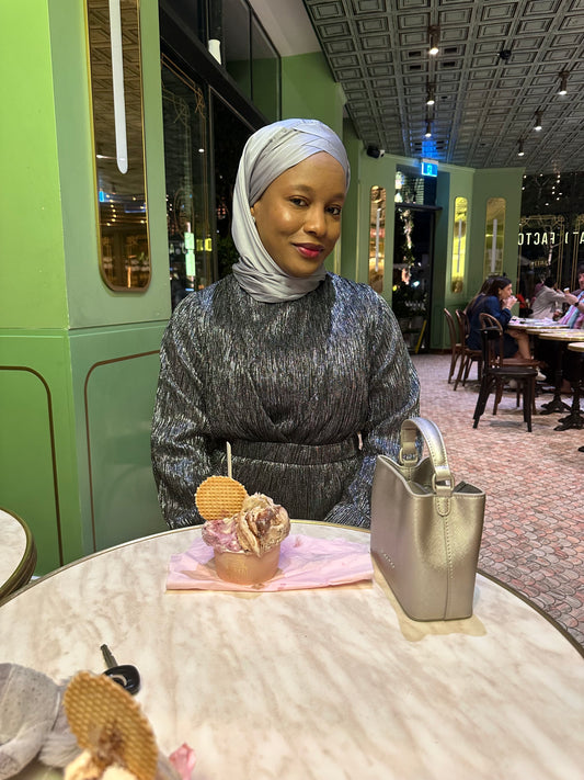 Rare Matte Satin Silk Hijab- Silver